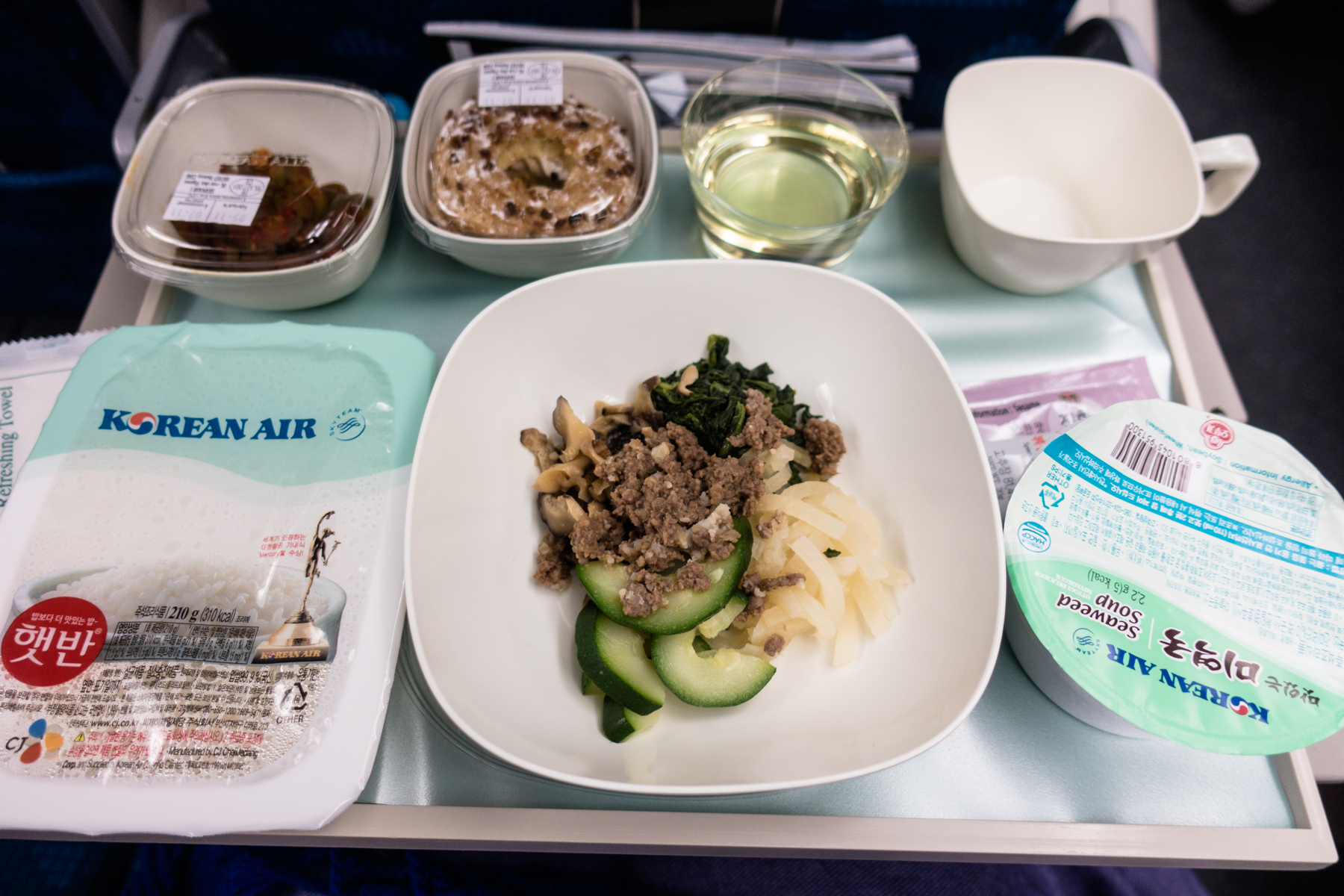 大韓航空の機内食のビビンバ