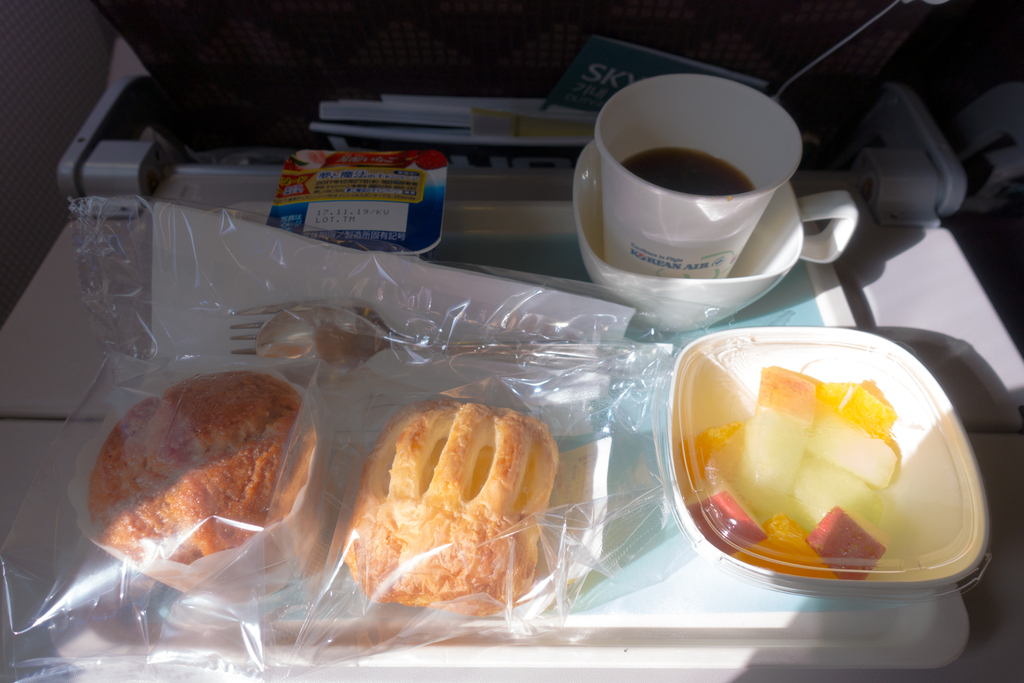 大韓航空の機内食（朝食）