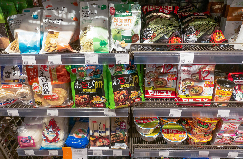 モスクワのスーパーで売られている日本の食品